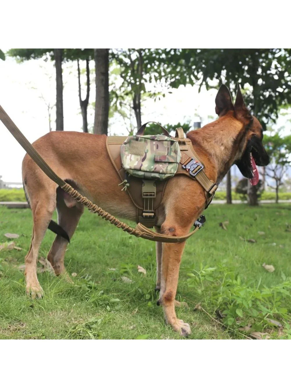 Reflective No-Pull Tactical Dog Harness for Large Breeds - Adjustable